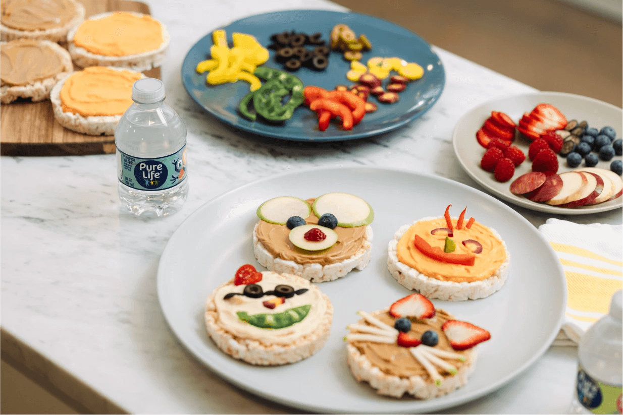 Smiley Rice Cakes steps