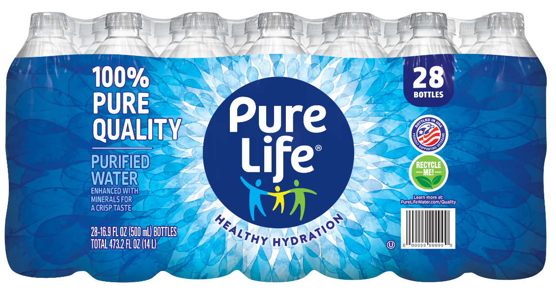 Pure Life 500 mL Purified Water 28 pack (front)
