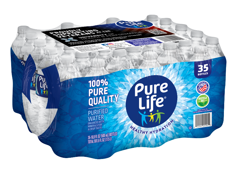 Pure Life 500 mL Purified Water 35 pack (angled)