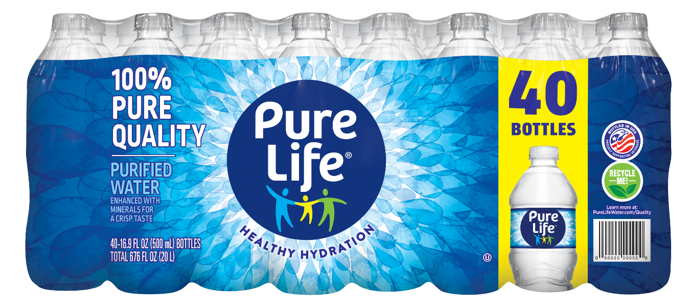 Pure Life 500 mL Purified Water 40 pack (front)