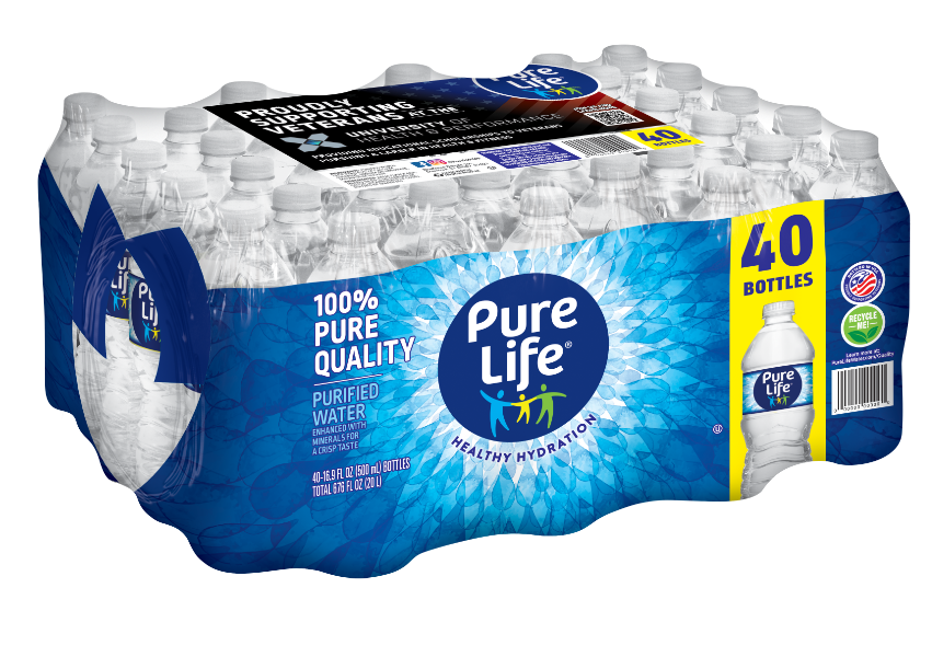 Pure Life 500 mL Purified Water 40 pack (angled)