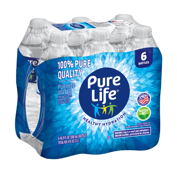 Pure Life 500 mL Purified Water 6 pack